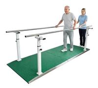 Parallele per Fisioterapia, Barra di Assistenza alla Deambulazione Regolabile in Altezza e Larghezza, Strumento per il recupero post-operatorio(Green)