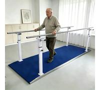 Parallele per Fisioterapia, Barra di Assistenza alla Deambulazione Regolabile in Altezza e Larghezza, per Esercizi di Riabilitazione Domestica e Professionale(Blue)