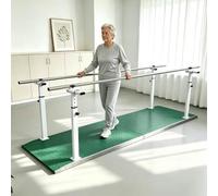 Parallele per riabilitazione fisioterapica, Larghezza e altezza regolabili | Barra di Assistenza alla Deambulazione per Esercizi di Riabilitazione Domestica e Professionale(Green)
