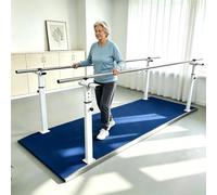 Parallele per riabilitazione fisioterapica, Larghezza e altezza regolabili | Barra di Assistenza alla Deambulazione per Esercizi di Riabilitazione Domestica e Professionale(Blue)