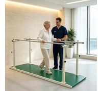Parallele Regolabili per Fisioterapia,Attrezzatura Portatile per Camminata | Per Riabilitazione e Problemi di Equilibrio nella Deambulazione(Green)