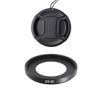 Paraluce e copriobiettivo ES-52 in metallo compatibile con obiettivi Canon EF-S 24 mm f/2.8, EF 40 mm f/2.8 (confezione da 1 + 1)