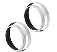 Paraluce in Lega di Alluminio 2 Pezzi 58 Mm per FotocameraArgento, Design Scavato, Alta Resistenza, Protegge la Lente, Superficie Opaca, Antiriflesso, Trattamento Filettatura