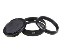 Paraluce LA-49X100 Anello adattatore + copriobiettivo Compatibile con Fuji X100 X100s Nero