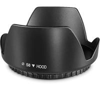 Paraluce Universale da 58 Mm A Forma di TulipanocParasole per Sony Nikon Canon EOS 4000D 3000D 2000D 90D 80D 77D 250D 1500D E 1300D Riduce I Riflessi e I Bagliori dell'obiettivo