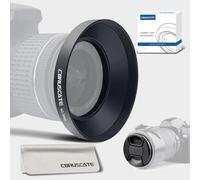 Paraluce universale in metallo da 40,5 mm, paraluce grandangolare compatibile con tutte le marche di obiettivi della fotocamera da 40,5 mm (e facile da installare e rimuovere) + 1 copriobiettivo da