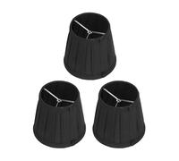 Paralume 3 Pezzi, Paralume in Stoffa Per Decorazioni Per La Casa, Paralume Piccolo Europeo, Paralumi Piccoli con Clip a Tamburo, Coprilampada in Tessuto con Clip E14 Per Lampadari (nero)