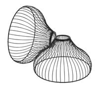 Paralume a Gabbia in Ferro Nero 2 Pezzi per Lampada a Sospensione | Struttura Aperta e Geometrica, Design Vintage Nordico e Industriale, per Bulbi Edison e Montaggio Rapido