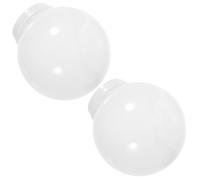 Paralume a Globo in Acrilico 15cm, 2 Pezzi Ricambio per Lampada | Sfera Bianca Rotonda, Protezione della Luce, Semplice Installazione e Rimozione, per Salotto e Lampione Esterno