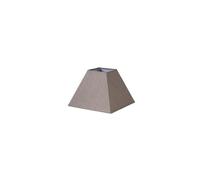 Paralume a piramide grigio lino E27, dimensioni 20x10x15 cm, ideale per decorare e dare luce ambientale all'interno.