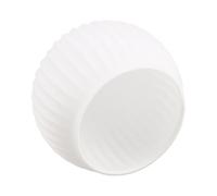Paralume a Sfera in Vetro Bianco Rigato E27 per Lampada | Ricambio per Appartamento e Hotel, Diffusione Uniforme, Installazione Rapida, Finitura Contemporanea