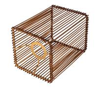 Paralume boho Paralume quadrato piccolo (bambù marrone scuro, 1 pezzo: 15 x 15 x 20 cm)