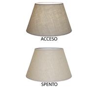 paralume cappello tessuto di juta tela sacco marrone CHIARO copriluce paraluce