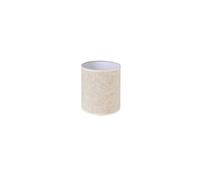 Paralume cilindrico E27 in lino beige, dimensioni 15x15x18 cm, ideale per lampade da tavolo o soffitto, porta calore e stile agli spazi.