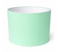 Paralume Cilindro con Tessuto Cotone, Fatto a Mano, per Lampada da Tavolo, Sospensione, Piantana (40 cm Diametro, 30 cm Altezza, Verde Chiaro)
