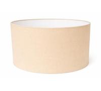 Paralume Cilindro con Tessuto Cotone, Fatto a Mano, per Lampada da Tavolo, Sospensione, Piantana (40 cm Diametro, 20 cm Altezza, Crema)