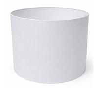 Paralume Cilindro con Tessuto Cotone, Fatto a Mano, per Lampada da Tavolo, Sospensione, Piantana (40 cm Diametro, 30 cm Altezza, Grigio)