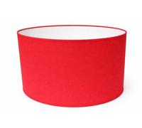 Paralume Cilindro con Tessuto Cotone, Fatto a Mano, per Lampada da Tavolo, Sospensione, Piantana (45 cm Diametro, 25 cm Altezza, Rosso)