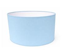 Paralume Cilindro con Tessuto Cotone, Fatto a Mano, per Lampada da Tavolo, Sospensione, Piantana (45 cm Diametro, 25 cm Altezza, Azzurro)