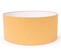 Paralume Cilindro con Tessuto Cotone, Fatto a Mano, per Lampada da Tavolo, Sospensione, Piantana (50 cm Diametro, 20 cm Altezza, Ocra)