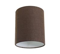 Paralume Cilindro in tessuto con attacco E27-100% Made in Italy - Camelot marrone