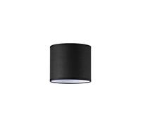 SET UP PARALUME CILINDRO D.16,5CM IN TESSUTO E PVC PER LUME NERO
