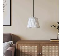 Paralume da Soffitto Bianco Ø15x12 cm in Vimini