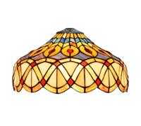Paralume di Ricambio per Lampada Tiffany, Paralume per Lampada da soffitto in Vetro colorato con Pavone Giallo da 12 Pollici, Stile Vintage Art Déco per lampade da Tavolo e da Terra.