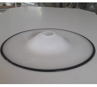 Paralume diffusore in vetro di Murano lampadario Bianco Nero LUCE Vintage disco