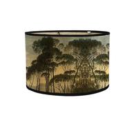 Paralume E27 vintage bambù motivo floreale lanterna paralume accessorio per lampada a sospensione lampada da tavolo lampada da terra (I)