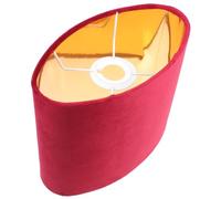 Paralume Ellittico in Stoffa Rossa per Lampada E27, Decorativo | Decorazione da Tavolo e Stanza, Struttura Robusta, Installazione Comoda, Copre la Lampada