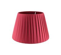 Paralume Impero per lampada in tessuto Plissettato Pongè Bordeaux - Artigianale, autentico Made in Italy (D.20 x D.Sup.14 H.14 cm (ATTACCO E14))