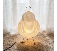 Paralume in carta di riso, lampada da tavolo, lampada da comodino, lampada da tavolo, paralume con attacco E27, lampada a sospensione, paralume di carta, 2 m, cavo H44 cm