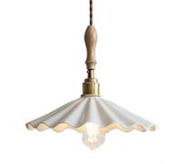 Paralume in Ceramica a Forma di Foglia di Loto Minimalista Giapponese - da da soffitto E27 per Camera da Letto, Ristorante, Isola della Cucina
