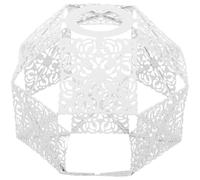 Paralume in Ferro Bianco a Griglia, Stile Moderno Industriale | Design Traforato, Diffusione Morbida della Luce, per Lampadario Sospeso e Lampada da Tavolo