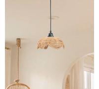 Paralume in finto rattan intrecciato per isola cucina, sala da tè, studio