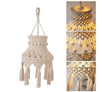 Paralume in Macramè Lavorato a Mano Boho Shade per Soggiorno