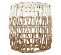 Paralume in Rattan Intrecciato per Lampadario Pendente Rustico | Gradiente a Tre Colori, Intreccio Fine, per Ristoranti e Pareti, Stile Boho, Vintage e Industriale