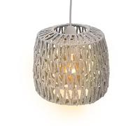Paralume in rattan - Lampada a sospensione intrecciata vintage, Copri lampada a sospensione in rattan naturale boemo, Plafoniera in vimini rustico, Copri lampada a sospensione per lampadario in rattan