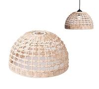 Paralume in Rattan Paralume in Vimini Paralumi in Rattan Lampada da Soffitto in Vimini di bambù Paralume in Legno Ciondolo Lampade da Fattoria Lampade per Soggiorno Cucina Camera da Letto Ristorante