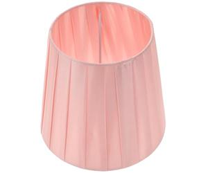 Paralume in Stoffa Rosa a Clip per Piccola Lampada | Supporto in Ferro da 3cm, Copre la Lampadina Nuda, Riduce la Polvere in Stanza Meditazione