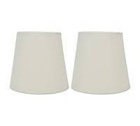 Paralume in Tessuto 2 Pezzi per Lampada a Candelabro E14, Paralume Interni Stile Europeo per Lampadario e Lampada da Parete, 4,4x6,0x5,5 Pollici, PX17 Beige