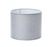 Paralume in tessuto, 20 cm, attacco E27, E14, lampada da tavolo rotonda, colore grigio