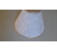 Paralume in tessuto Bianco bordo oro Per lampadario abatjour applique E14 30 cm