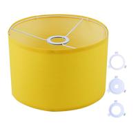 Paralume in tessuto, colore giallo oro, per lampada da tavolo, lampada da comodino e lampada da terra, in lino naturale, copertina rigida, realizzato a mano, paralumi con convertitore per E27, E26