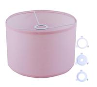 Paralume in tessuto, colore rosa, per lampada da tavolo, lampada da comodino e lampada da terra, in lino naturale, copertina rigida, realizzato a mano, paralumi con convertitore per E27, E26, E14,11