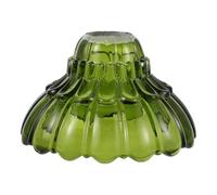 Paralume in Vetro a Fiore Verde, 4,2cm, Stile Vintage | Trasparenza Elevata, Superficie Liscia e Facile Pulizia, per Ingresso e Soggiorno, per Plafoniere e Applique