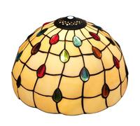 Paralume in vetro colorato da 12 pollici, paralume di ricambio Tiffany con perline colorate, stile vintage, for lampadario, lampada da soffitto, lampada da terra, lampada da tavolo