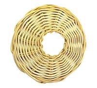 Paralume Intrecciato in Rattan Giallo per Lampade Sospensione | Stile Vintage Rustico, Copertura per Plafoniera e Lampadine, Sostituzione Facile, Cucina e Locali