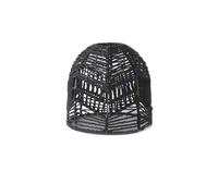 Paralume Lampada a sospensione con lanterna di bambù, paralumi in vimini rattan intrecciati a mano, apparecchi illuminazione, luci sospese(Black)